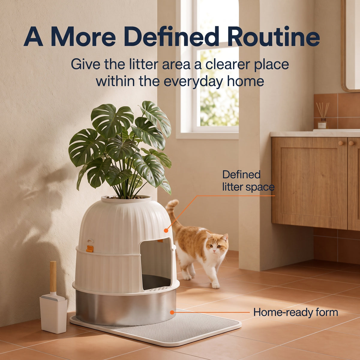 PawNovi Raised Enclosed Stainless-Steel Cat Litter Box — PawNovi