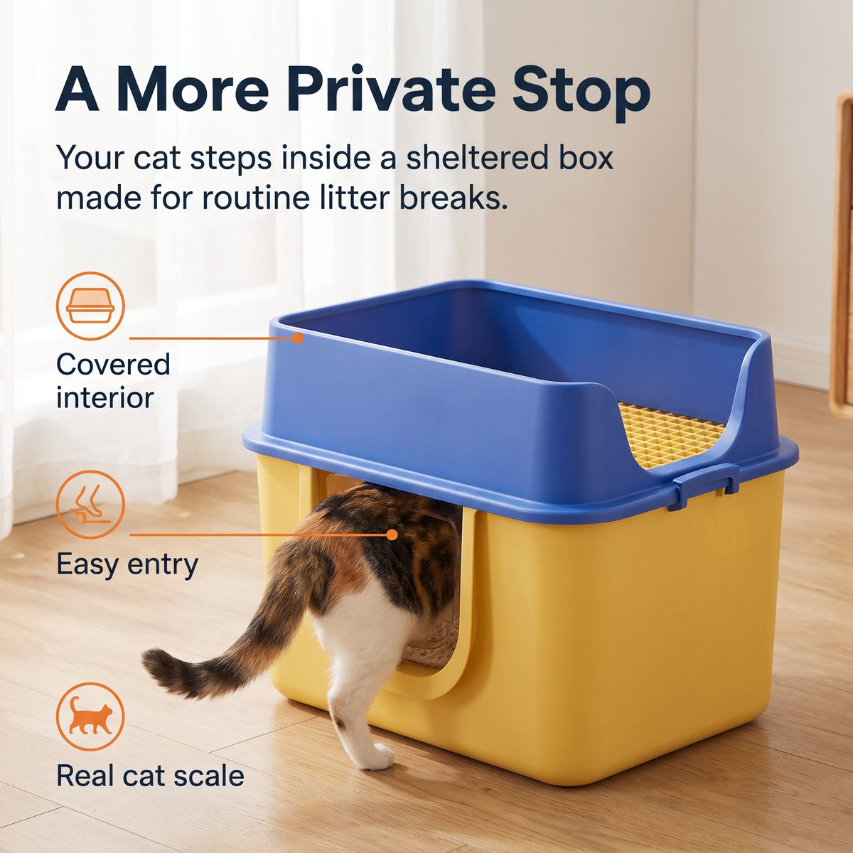 PawNovi Enclosed Cat Litter Box with Scoop — PawNovi