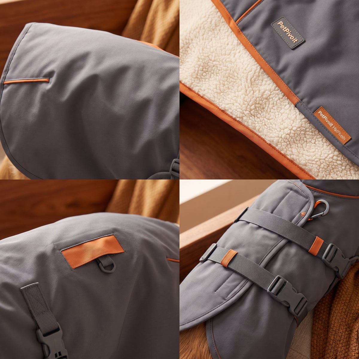 PetPivoit HaloRain Full-Coverage Dog Shell — structure and materials