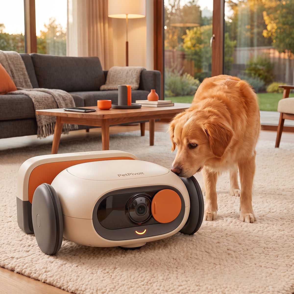 PetPivoit HomeRoam Mobile Pet Camera — lifestyle use
