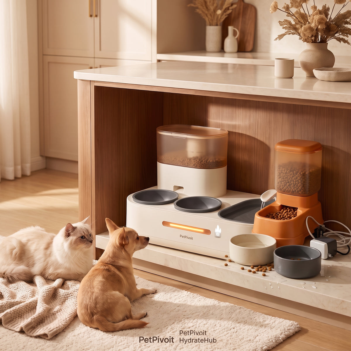 PetPivoit HydrateHub Smart Meal + Water Station — qualitative comparison