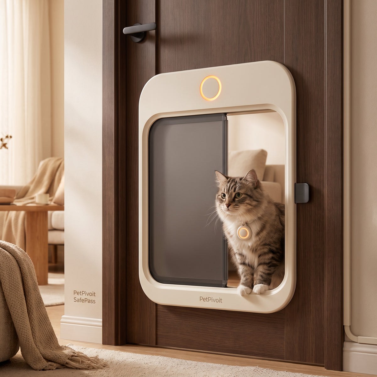 PetPivoit SafePass Smart Pet Door — premium product hero