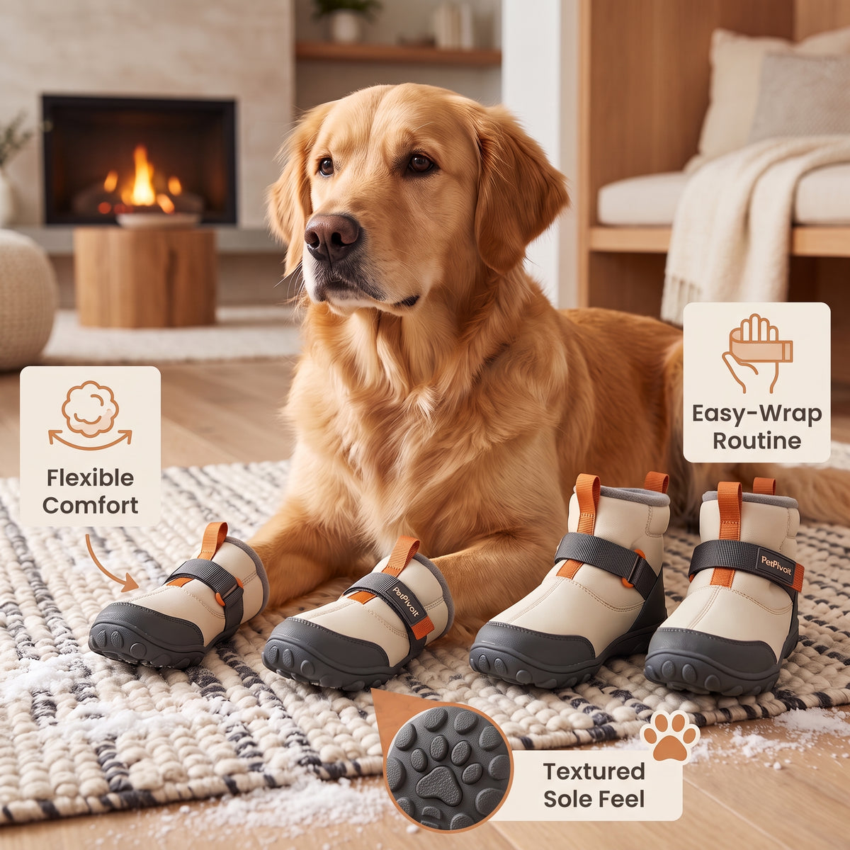 PetPivoit SnowStep Winter Dog Boots — key benefits