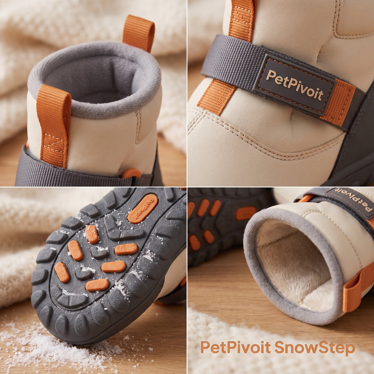 PetPivoit SnowStep Winter Dog Boots — structure and materials