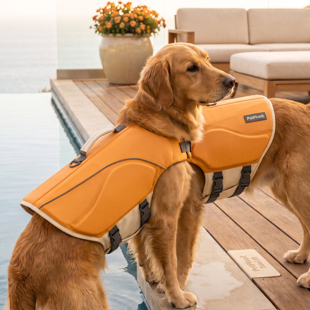 PetPivoit TideLift Dog Swim Vest — premium product hero