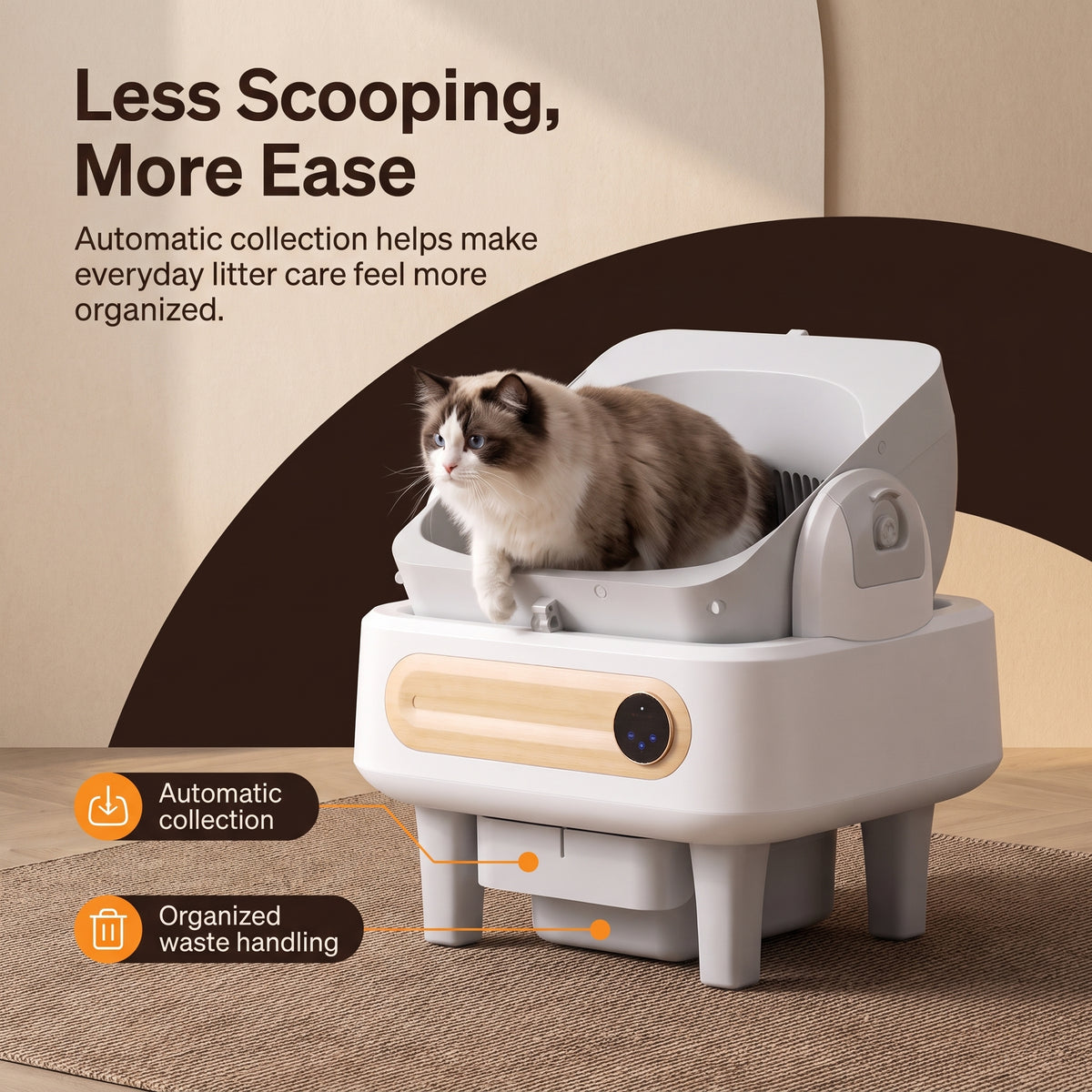 PawNovi Open Automatic Cat Litter Box with Infrared Sensing — PawNovi