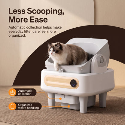 PawNovi Open Automatic Cat Litter Box with Infrared Sensing — PawNovi