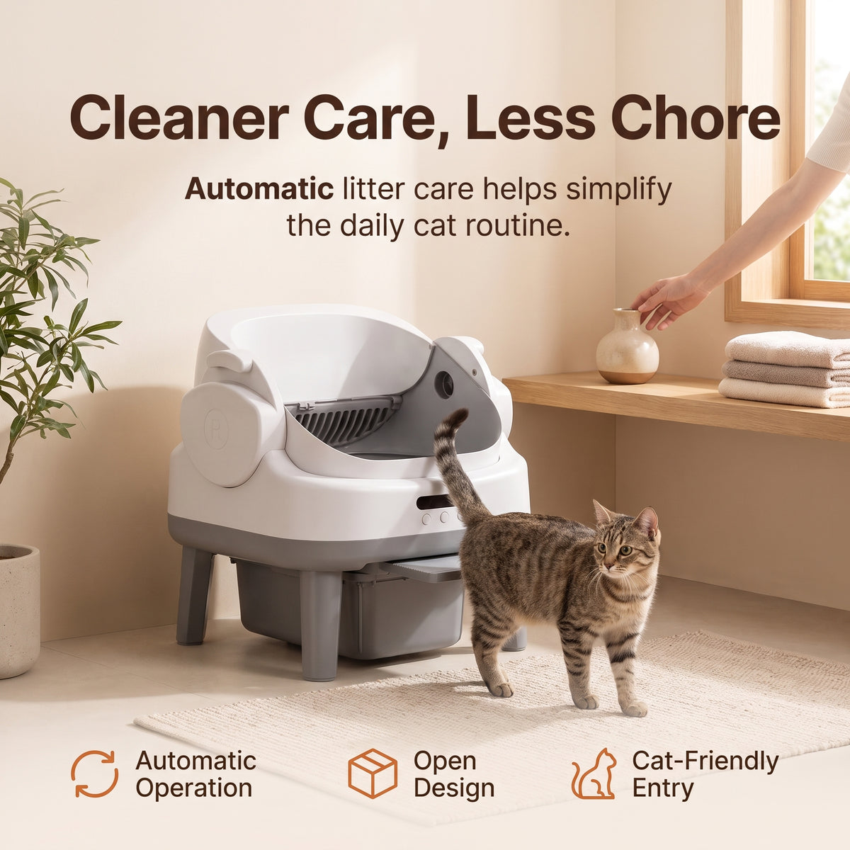PawNovi Smart Open Automatic Cat Litter Box — PawNovi