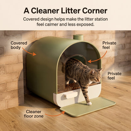 PawNovi Enclosed Drawer-Style Cat Litter Box — PawNovi
