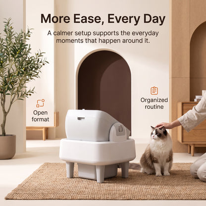 PawNovi Open Automatic Cat Litter Box with Infrared Sensing — PawNovi