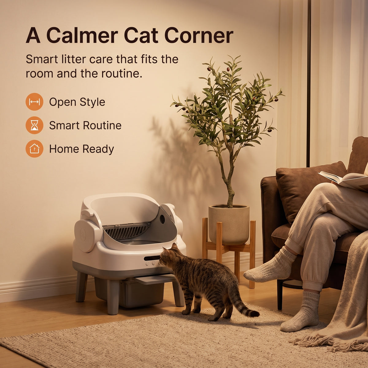 PawNovi Smart Open Automatic Cat Litter Box — PawNovi