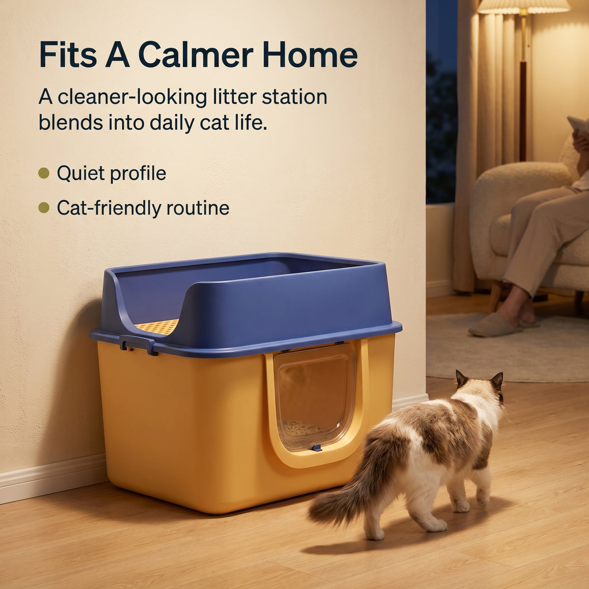 PawNovi Enclosed Cat Litter Box with Scoop — PawNovi