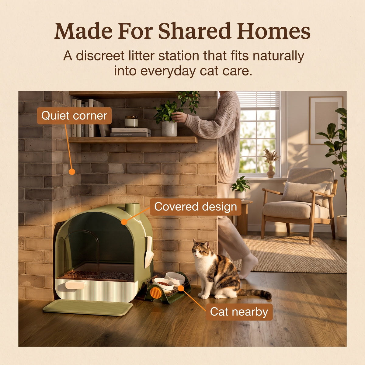 PawNovi Enclosed Drawer-Style Cat Litter Box — PawNovi