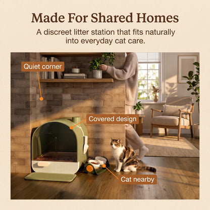 PawNovi Enclosed Drawer-Style Cat Litter Box — PawNovi