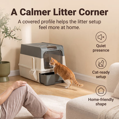 PawNovi Enclosed Drawer-Style Cat Litter Box — PawNovi