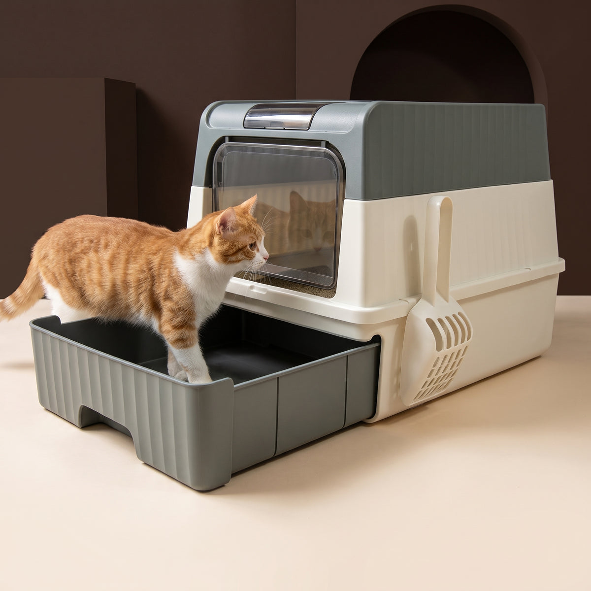 PawNovi Enclosed Drawer-Style Cat Litter Box — PawNovi