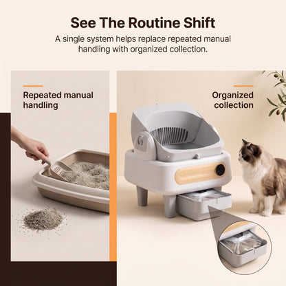 PawNovi Open Automatic Cat Litter Box with Infrared Sensing — PawNovi