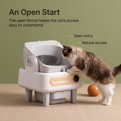 PawNovi Open Automatic Cat Litter Box with Infrared Sensing — PawNovi