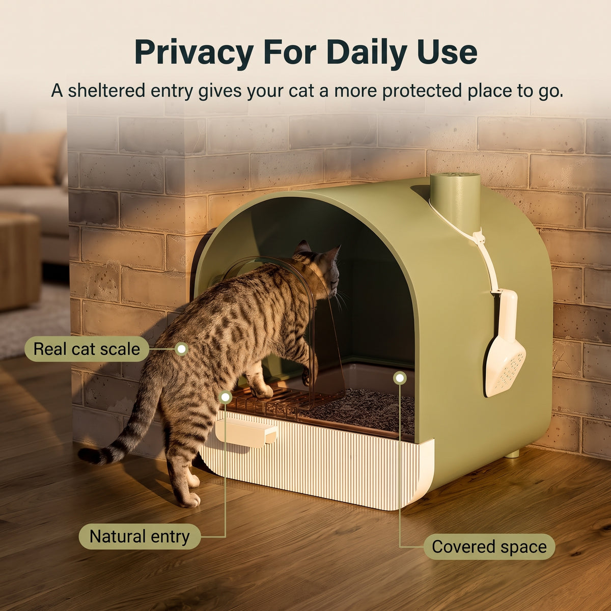 PawNovi Enclosed Drawer-Style Cat Litter Box — PawNovi