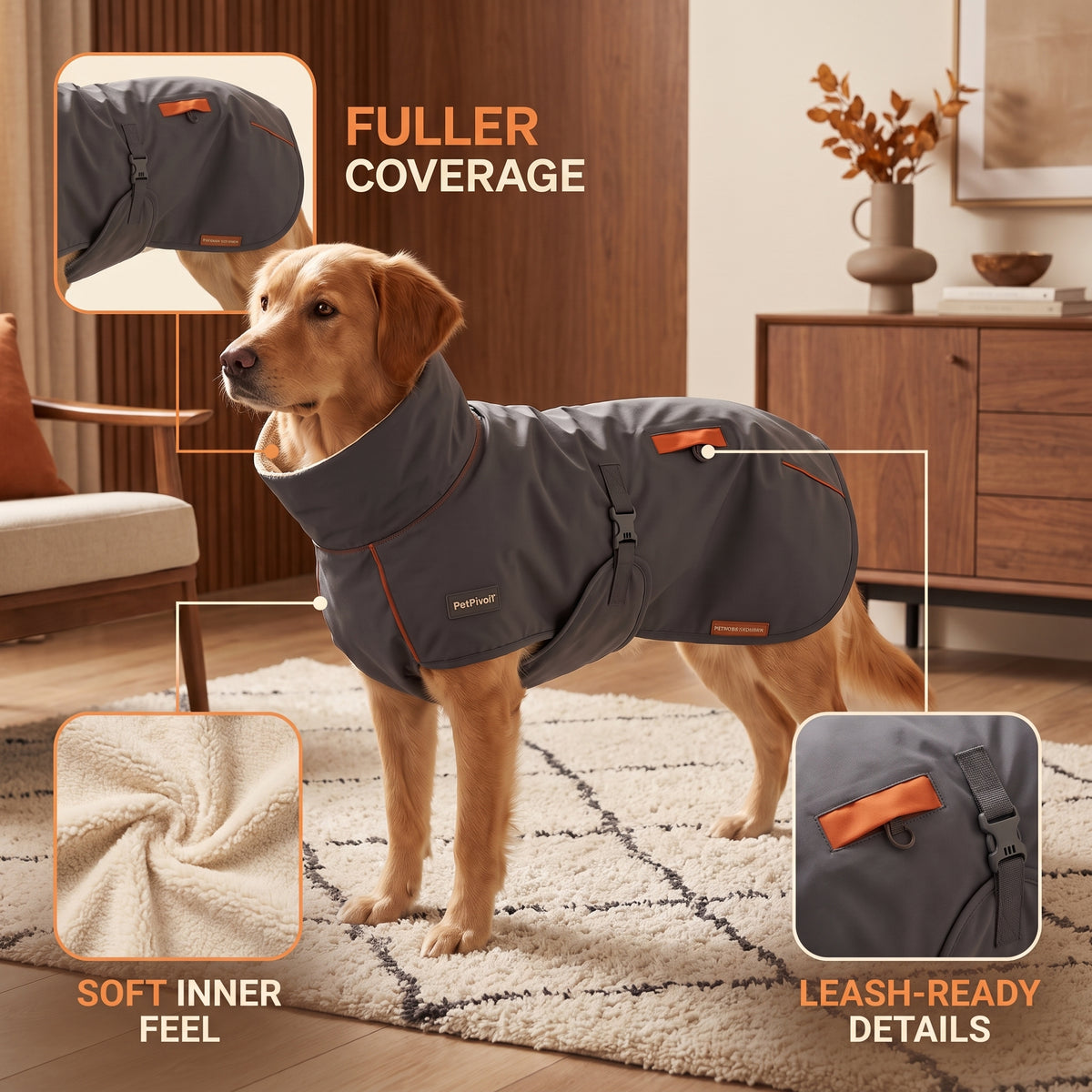 PetPivoit HaloRain Full-Coverage Dog Shell — key benefits
