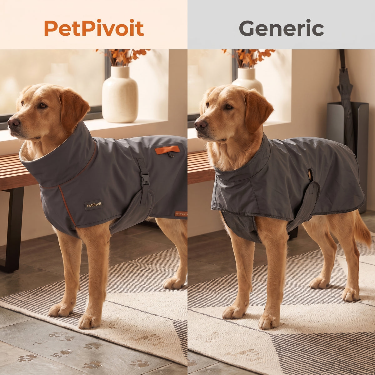 PetPivoit HaloRain Full-Coverage Dog Shell — qualitative comparison
