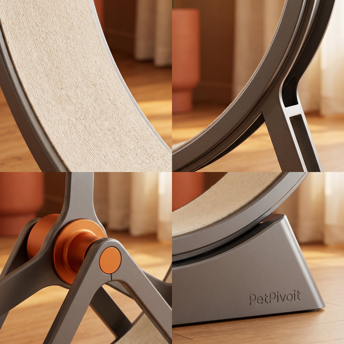 PetPivoit OrbitRun Quiet Cat Exercise Wheel — structure and materials
