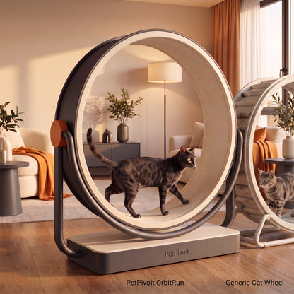 PetPivoit OrbitRun Quiet Cat Exercise Wheel — qualitative comparison