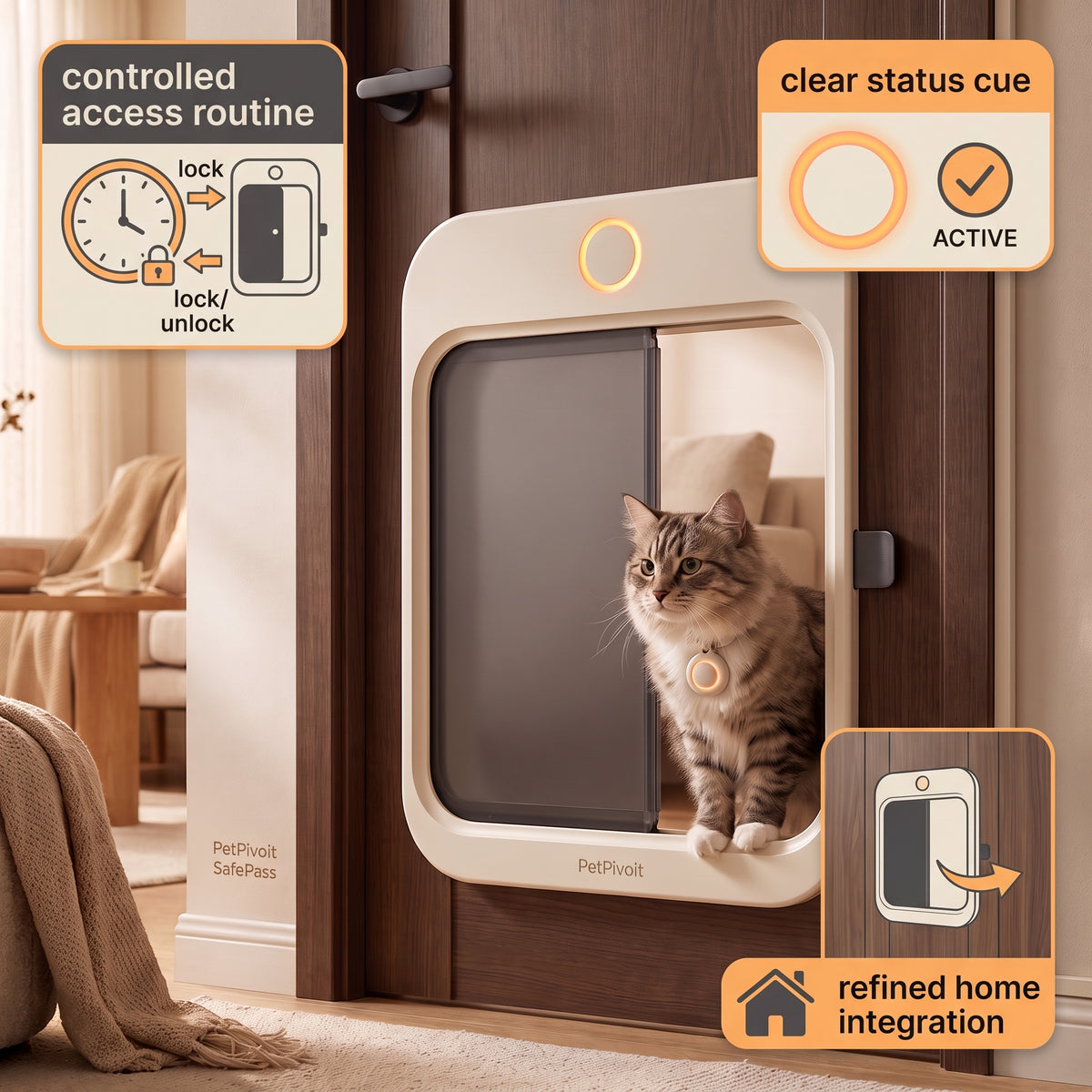 PetPivoit SafePass Smart Pet Door — key benefits