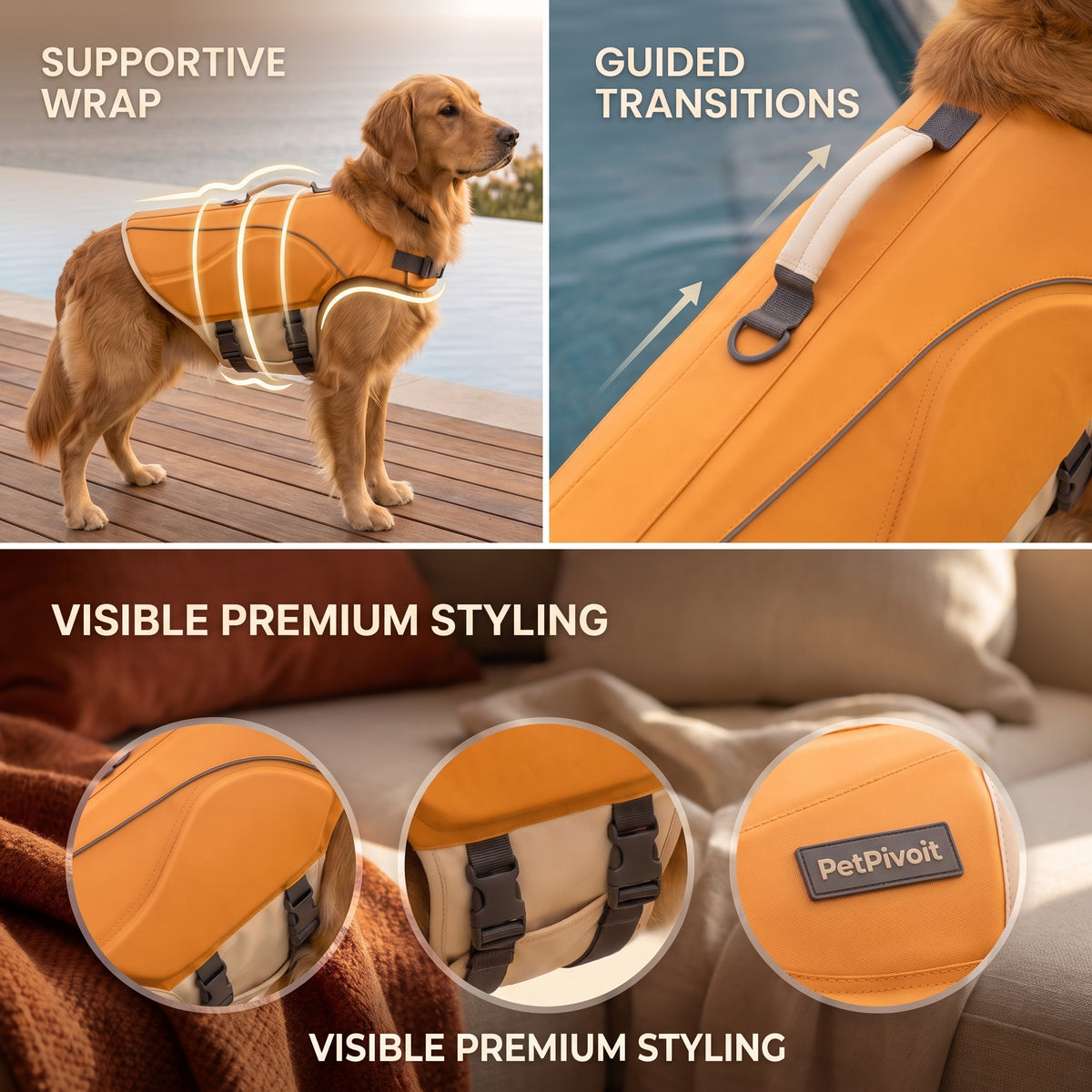 PetPivoit TideLift Dog Swim Vest — key benefits