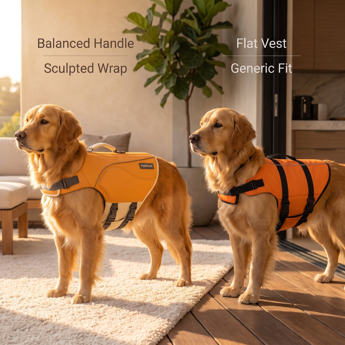 PetPivoit TideLift Dog Swim Vest — qualitative comparison