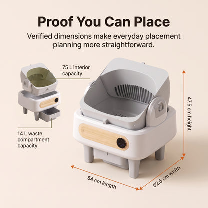 PawNovi Open Automatic Cat Litter Box with Infrared Sensing — PawNovi